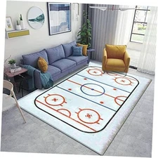 Indoor Area Rugs Pad Ice Hockey Rink Playing Field Hockey Version Non Slip 