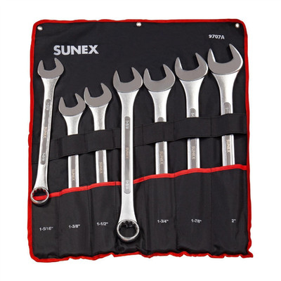 SUNEX 7 Teile SAE Raised Panel Jumbo Kombination Schraubenschlüssel Set 9707A