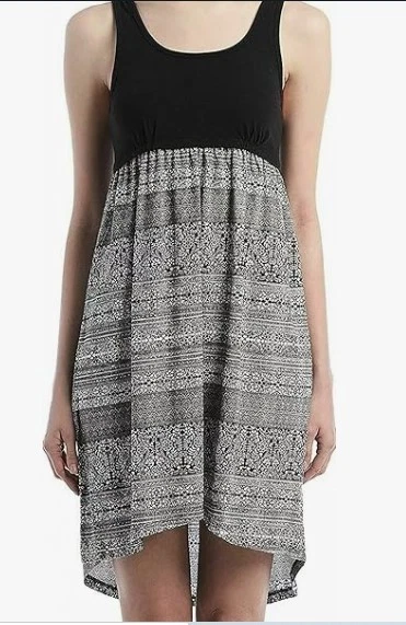 -KAREN NEUBURGER ENCORE 黑色白色晚礼服休闲连衣裙 M — 第 2/2 张图片