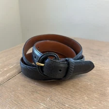 Vintage Men’s Polo Ralph Lauren Genuine Lizard Black Belt Size 36 Narrow Width