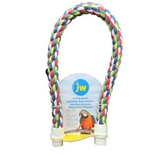 Pet Comfy Perch For Birds Flexible Multi-color Rope, Large - 36 Length