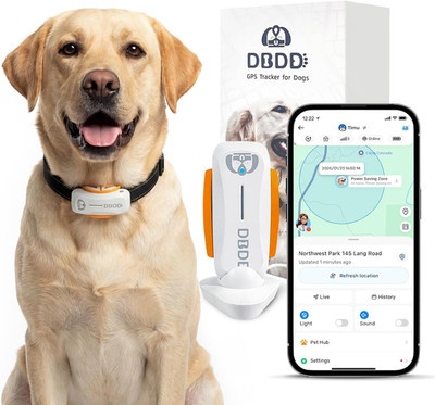 Smart GPS Dog Collar Tracker with Virtual Fence, Live Tracking & Vital Signs Mon