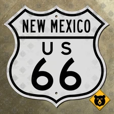 New Mexico US Route 66 highway sign mother road Albuquerque Santa Fe 1949 16x16