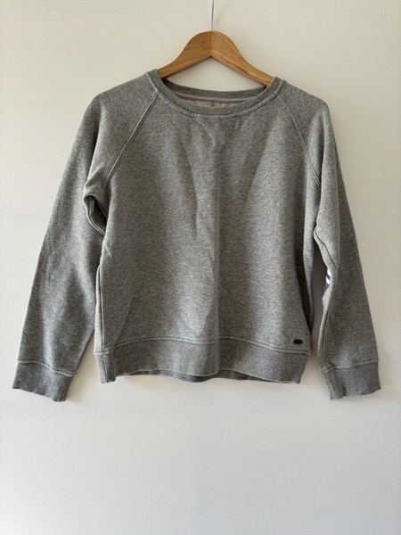 EST 1971 Highland Plaid Crewneck Grey Marle Sweatshirt 100% Cotton Size 1