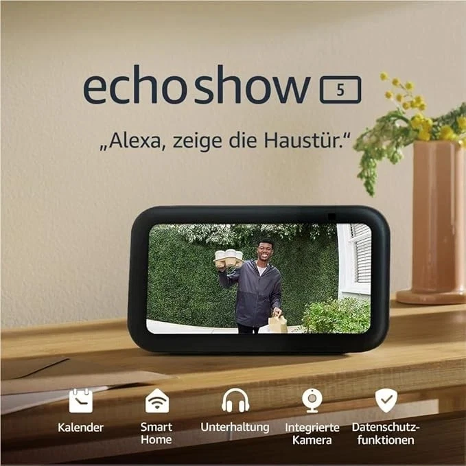 Amazon Echo Show 5 (3. Generation) Smart Display Lautsprecher - Anthrazit