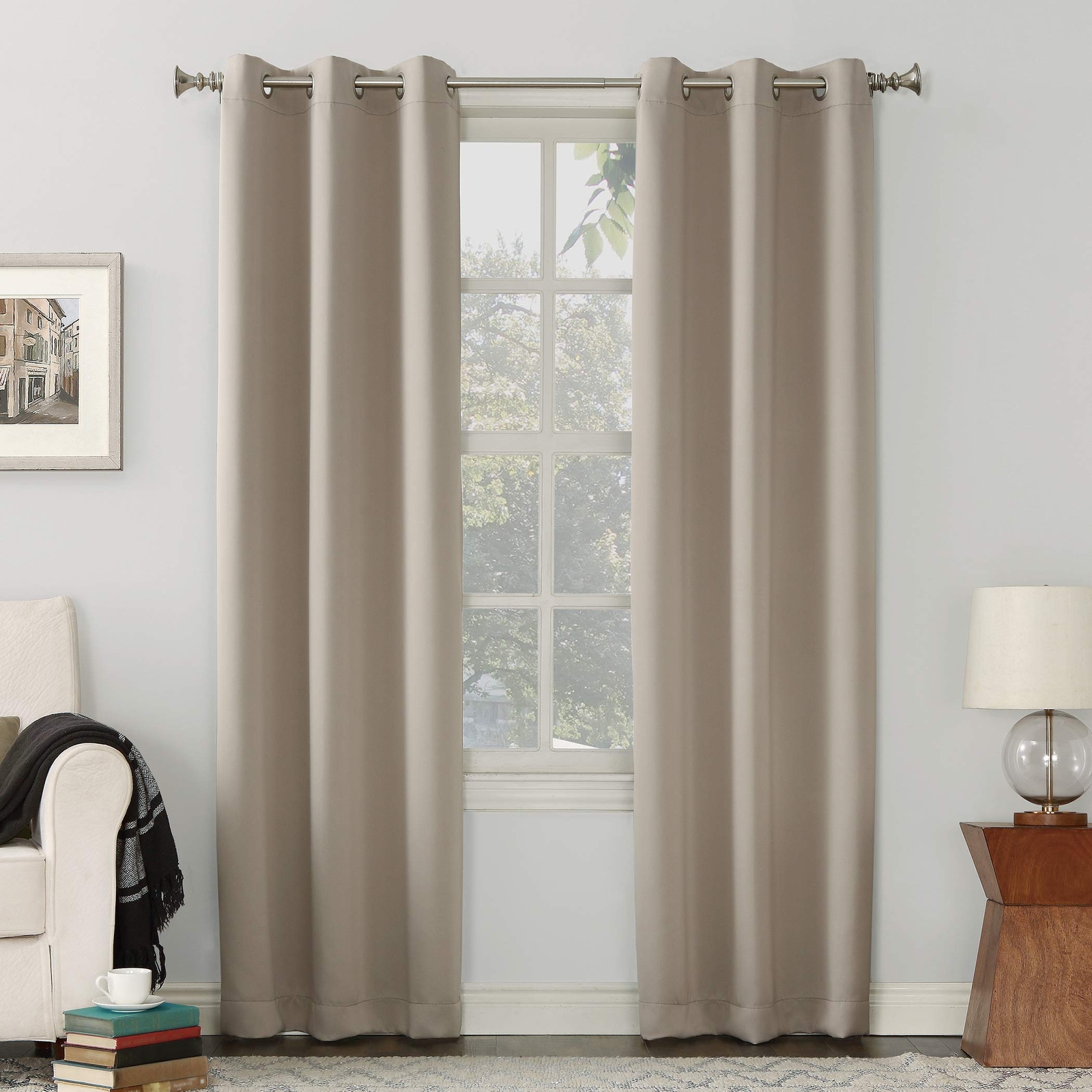 Sun Zero Easton Energy Saving Blackout Grommet Curtain Panel 40