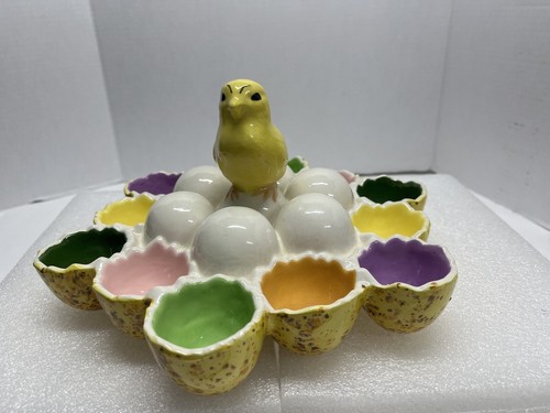 Pollito de Pascua amarillo con 12 portahuevos agrietados - Imagen 7 de 7