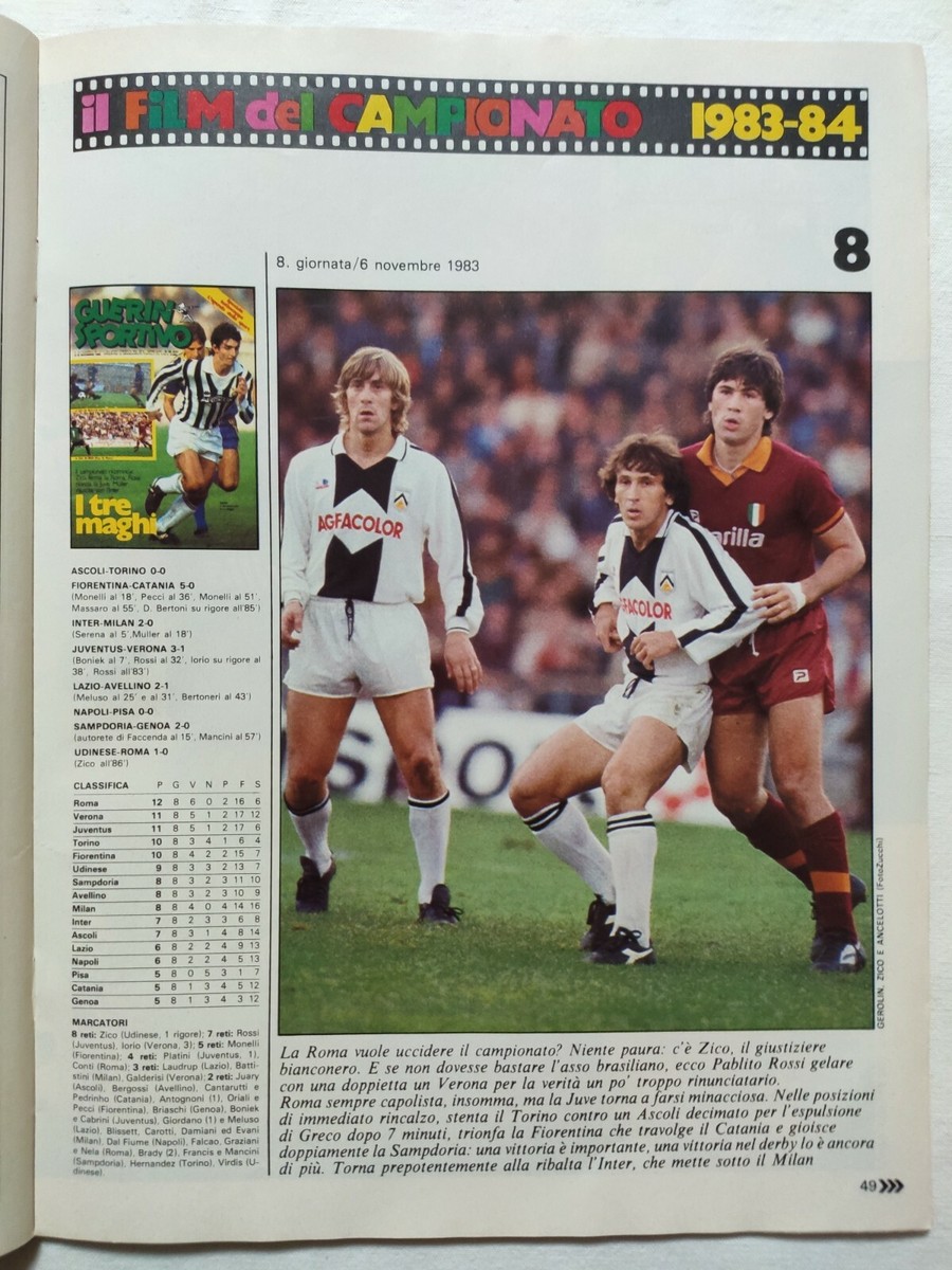 Guerin Sportivo N°46 1983 – Platini, Antognoni, Zico + Film Championnat