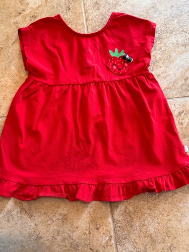 Deux par Deux Girl's Size 7 Strawberry Outfit SS Top + Capris - Picture 5 of 5