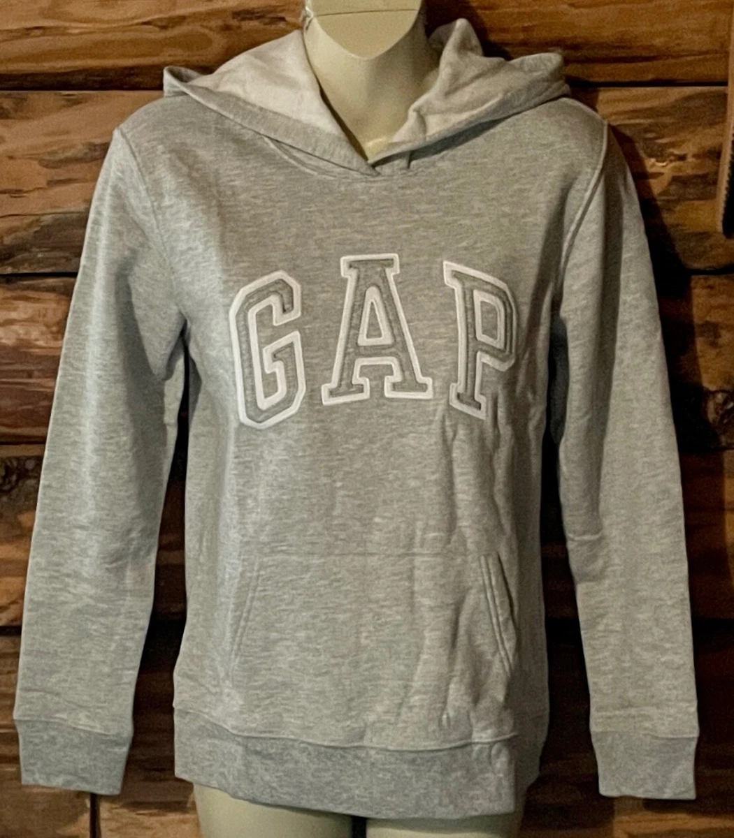 GAP Women s Gray Lightweight Hoodie Sweatshirt Pockets Long Sleeve