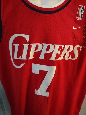 極美品 NIKE NBA CLIPPERS 7 ODOM オール刺繍Jersey Vintage Nike Team Los Angeles Clippers Lamar Odom Jersey #7