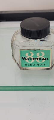 Waterman Bleu Nuit Ink Bottle, Made in France(e679)