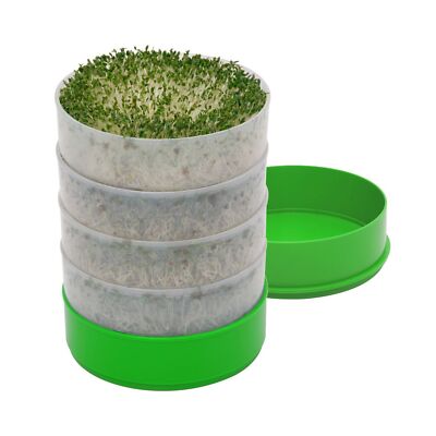 Kitchen Crop VKP1200 Seed Sprouter, | 6'' Diameter Trays, 1 Oz Alfalfa Included