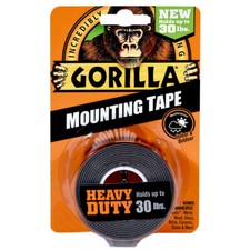 Gorilla 6055002 Heavy Duty Mounting Tape: 1 in. x 60 in. Black 
