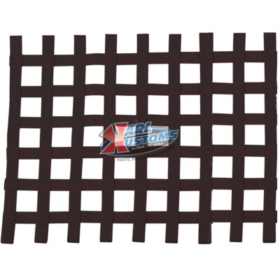 Ribbon Style Racing Window Safety Net Non-SFI Black IMCA Circle Track Drag Race