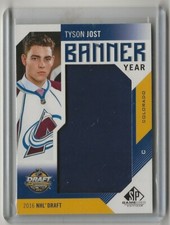 17-18 2017-18 SP Game Used Banner Year Draft '16 #BD16TJ Tyson Jost Avalanche