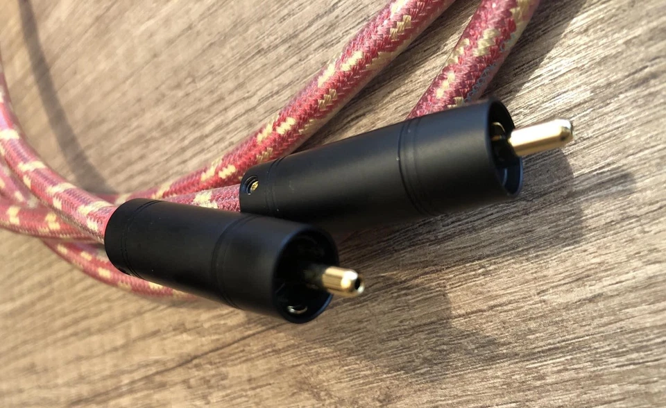 Cabo de interconexão ACROTEC (Acrolink) 6N 3010 1m x2-pino de cobre puro RCA-Ótimo - Imagem 3 de 4