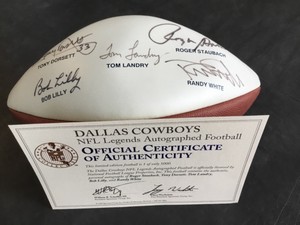dallas cowboys autographed football
