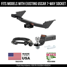 For 23-24 Chevy Colorado Trailer Hitch 4 Pin Wire 178" Ball Fit w/ USCAR Plug 8K