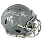 Brandon Aubrey Signed Cowboys Slate Mini Helmet w/ Americas Kicker BAS COA