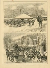 FEEDING SHOVELLING FOOD TO THE DEER AT WHITE LODGE RICHMOND PARK ENCLOSURE CART