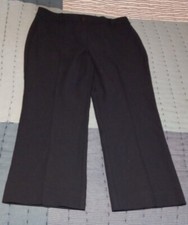Talbots curvy size 8 navy pants casual trousers business wide leg office travel