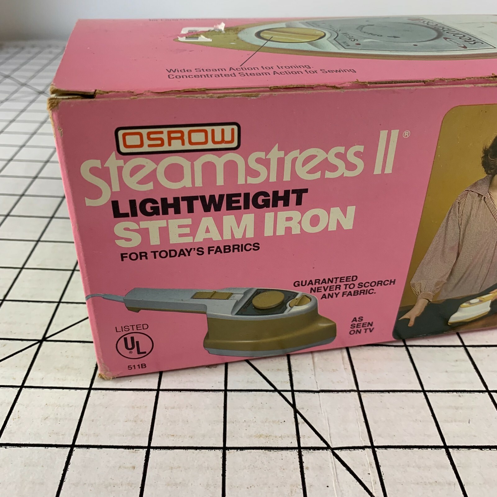 Vintage OSROW Steamstress II Hand Held Steam Iron Steamer 60s 70s Mod Clothes
