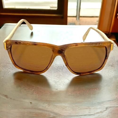 Vintage Catherine Deneuve CD 005 Brown Shield Shape Sunglasses Made in italy