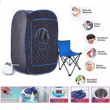 1000W Dampfsauna Heimsauna Mobile Dampfsauna Therapie Sitzsauna mit Klappstuhl