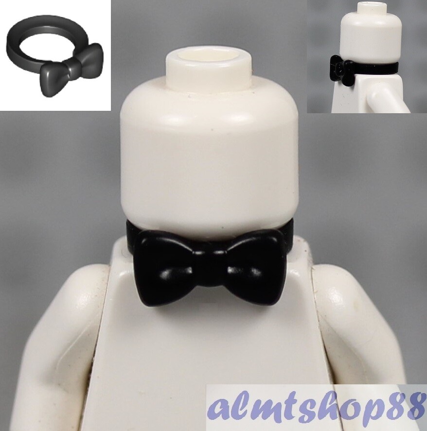 LEGO Black Bow Tie Elegant Formal Minifigure Utensil Town City