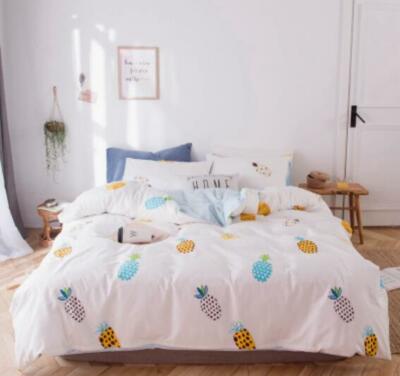 3D Fruit Pineapple NAO9029 Bed Pillowcases Quilt Duvet Cover Set Queen King Fay
