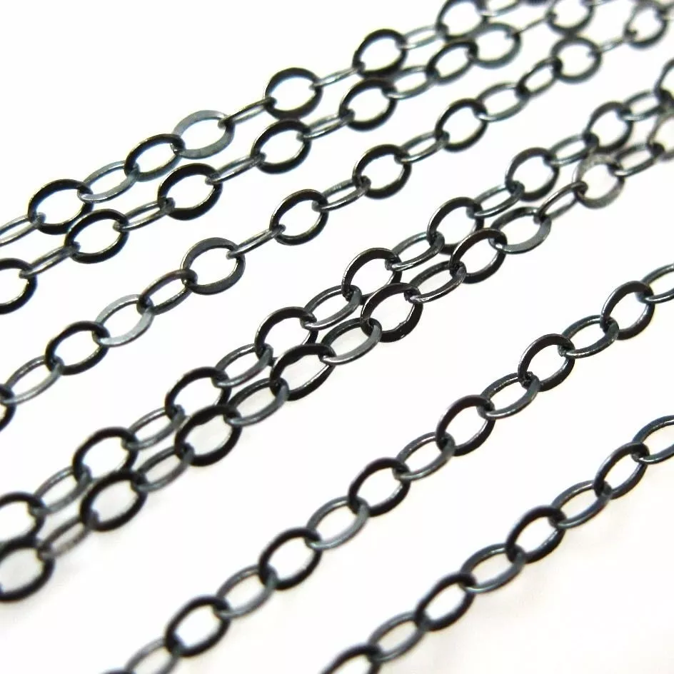Oxidized sterling silver hotsell chain by the foot
