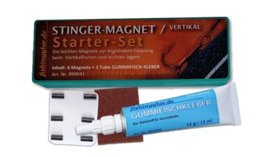 STINGER MAGNET STARTER-SET ''VERTIKAL'' inkl. Gummifischkleber von fishingglue