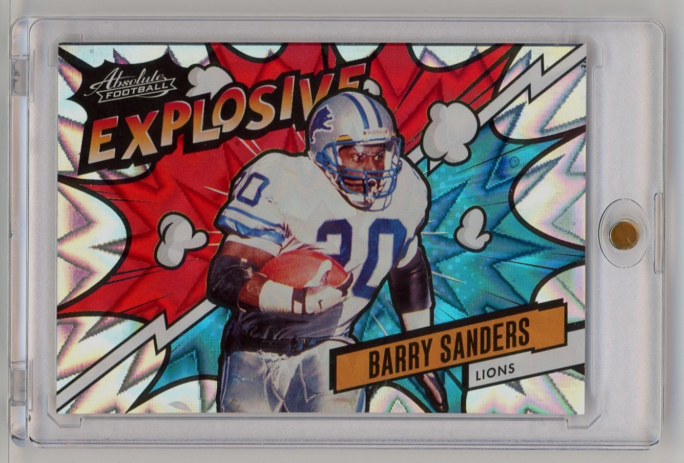 Barry Sanders 2024 Panini Absolute Explosive Case Hit Detroit Lions HOF