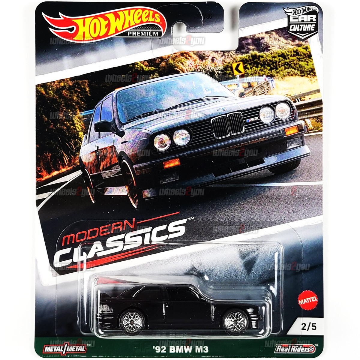 2021 Hot Wheels 92 BMW M3 #2 black - Modern Classics - HW Car