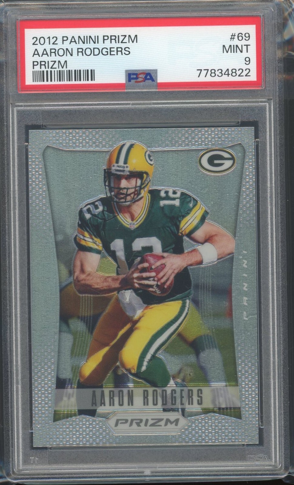 2012 Panini Prizm Football #69 Aaron Rodgers Silver Prizm PSA 9