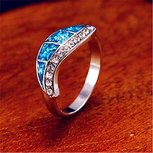 Authentic White Gold Plated Leaf Dripping Oil Rings Men Rings Party J088
