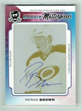 14-15 UD The Cup Patrick Brown 1/1 Printing Plate Rookie Auto