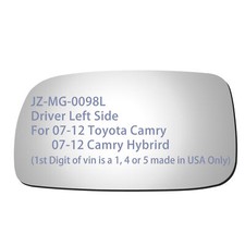 Mirror Glass For 2009-2012 Toyota Camry Made In USA Driver Side Left 2991 Flat