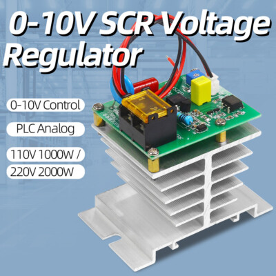 0-10V SCR Voltage Regulator AC 110-220V Motor Speed Controller Thermostat Dimmer