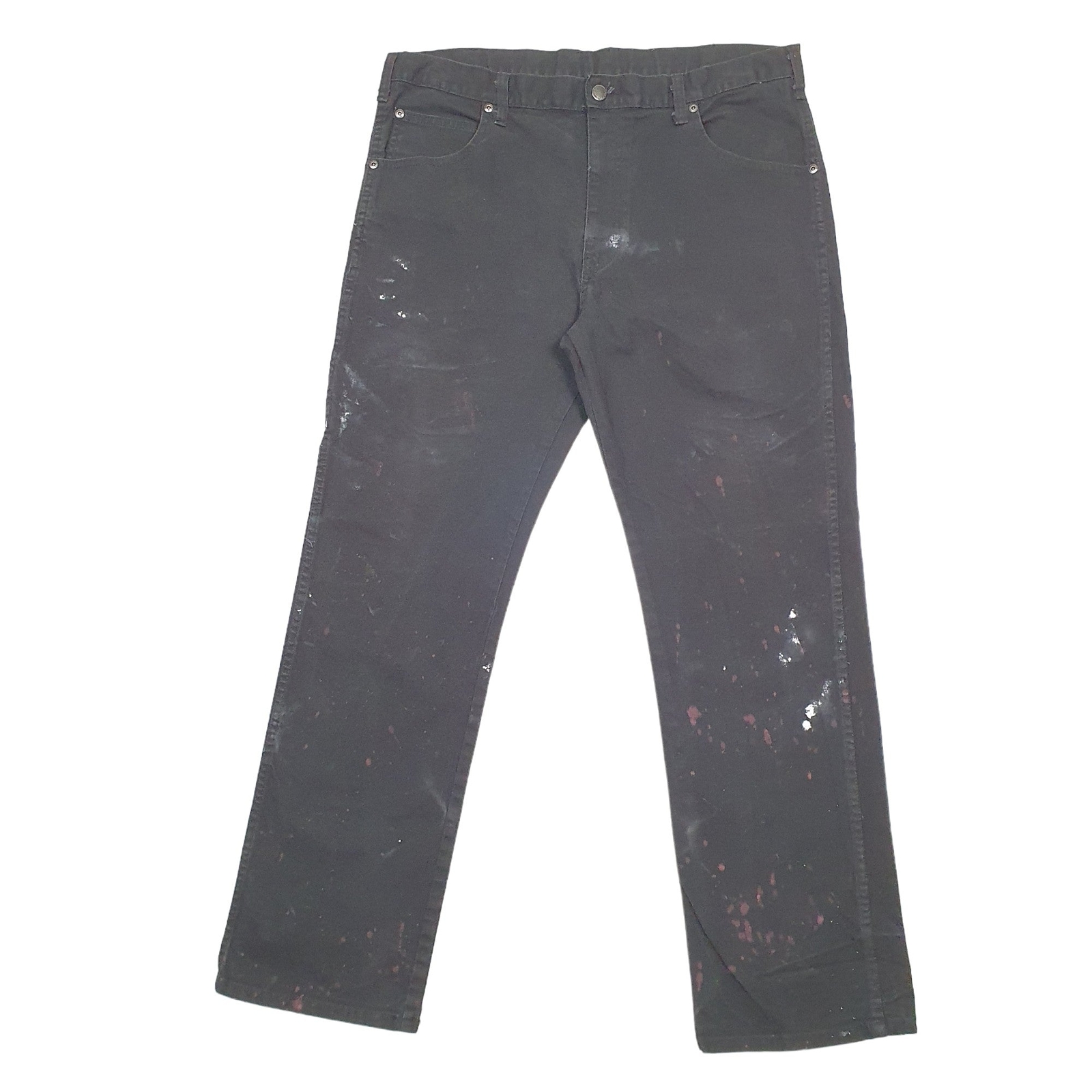 DICKIES Chino Trousers Cotton Black Mens W36 L31 image 2