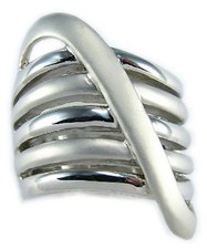 Multi Band Overlapping Ring 925 Solid Sterling Silver Size 6 7 8 9 10 NWT