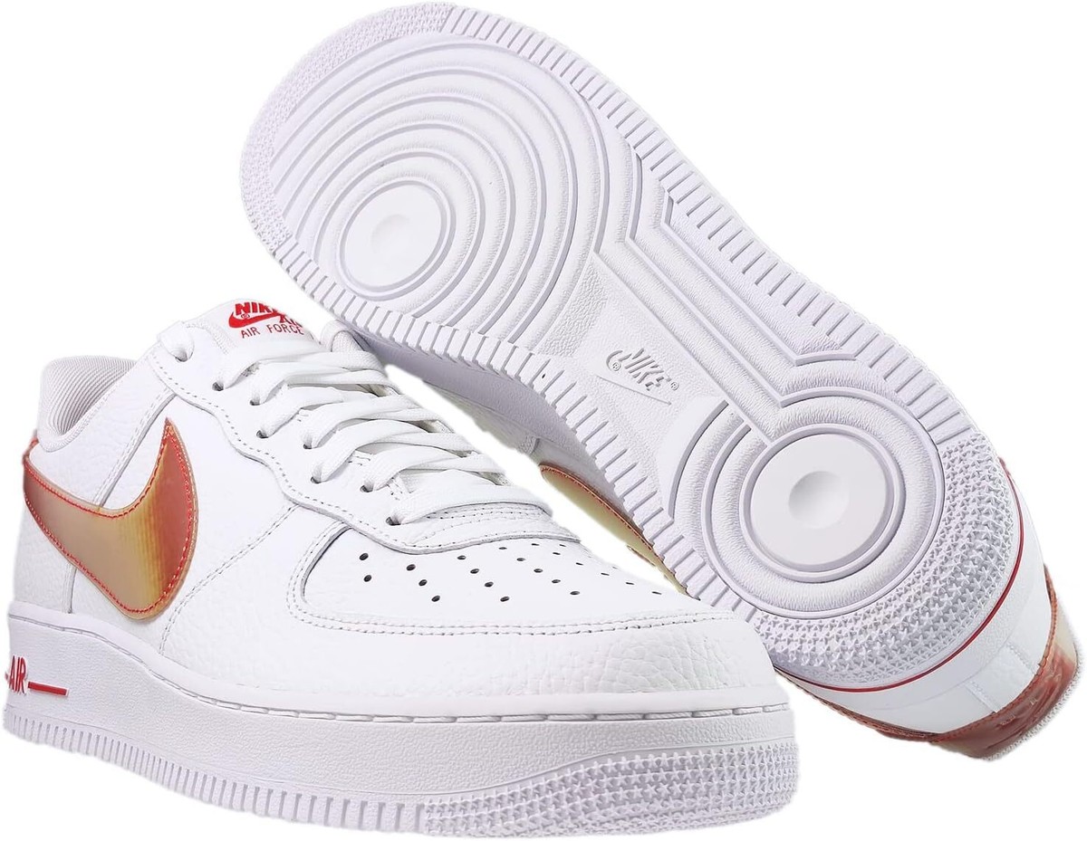 nike air force 1 07 trainers pink foam university red