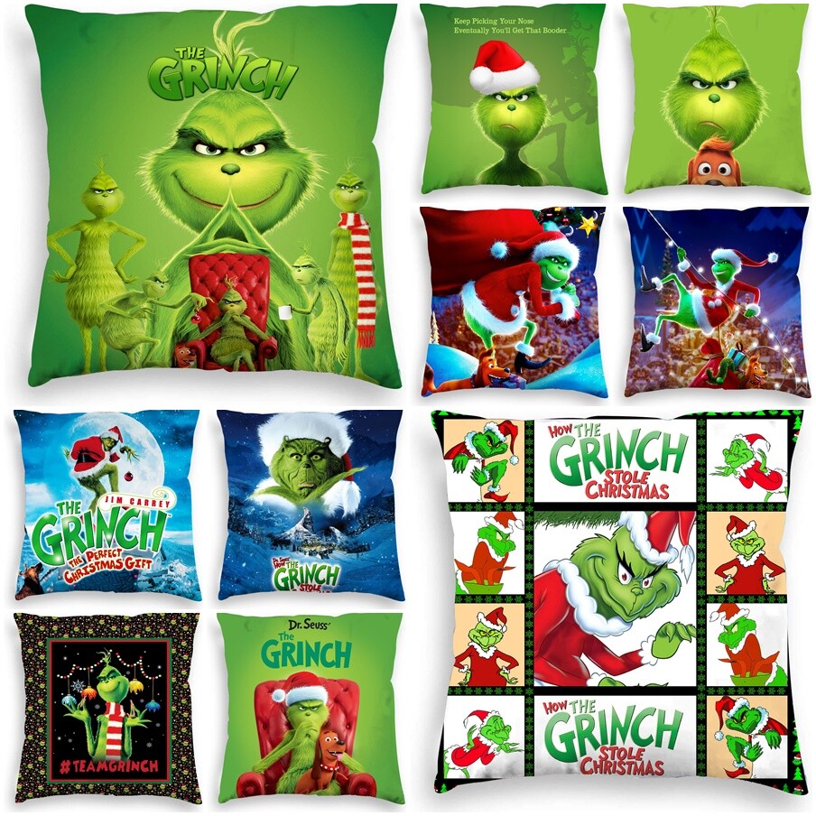 How the Grinch steal Christmas Pillow Case Cushion Cover Sofa