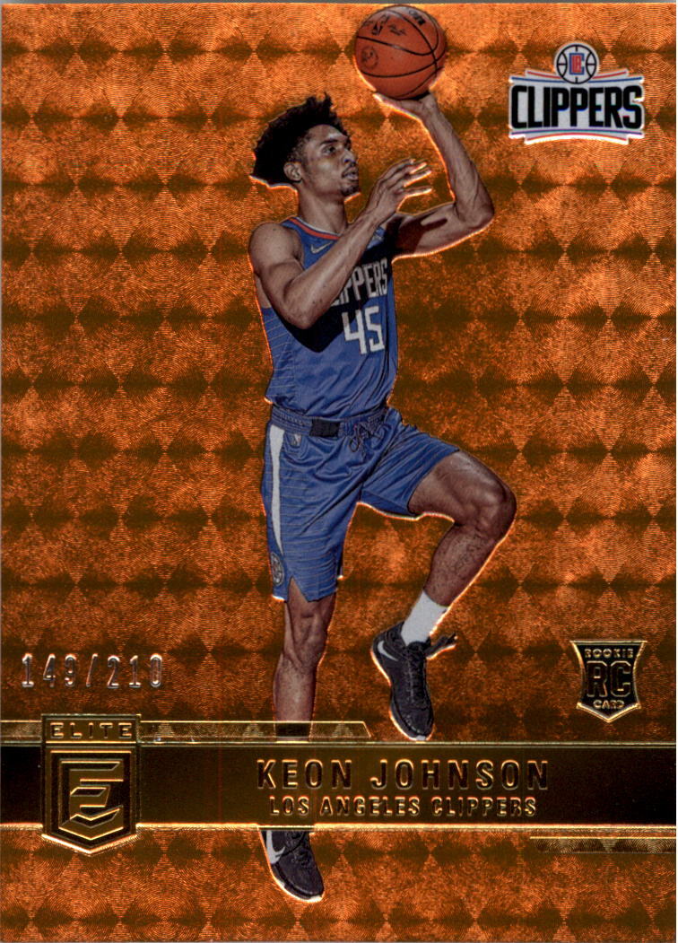 2021-22 Elite Orange #228 Keon Johnson /210 - NM-MT