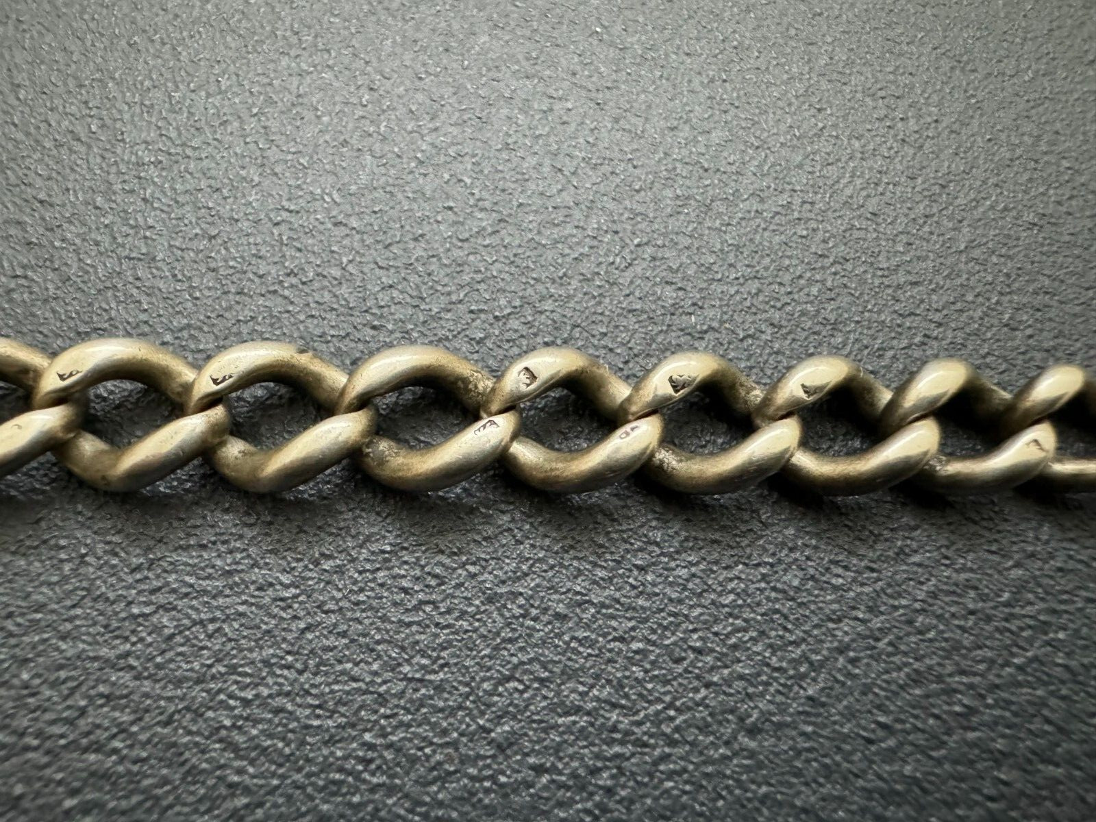 Antique Solid Silver Hallmarked 46gr Single Alber… - image 2