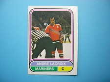1975/76 O-PEE-CHEE WHA HOCKEY CARD #10 ANDRE LACROIX EX/NM NM OC SHARP!! OPC