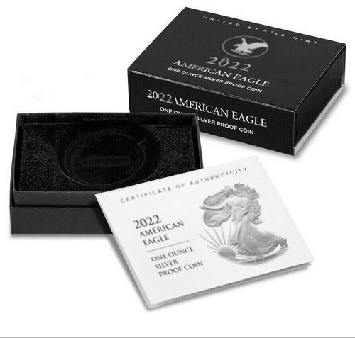 2022 American Silver Eagle Proof 1 Oz Coin OGP US Mint Box Original COA NO COIN