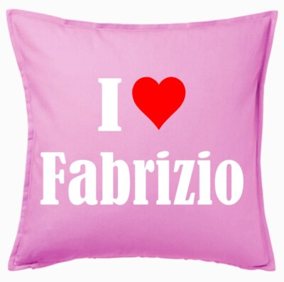 I Love Fabrizio Kissenbezug Pink Ich Liebe Fabrizio 111662
