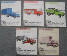 Ford F600 F700 F800 F 900 & Cab Forward 1956  Five US Commercial brochures